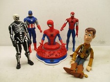 Spiderman Spinning Talking Night Light with Spiderman and Misc Action Figures