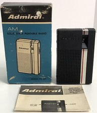 ADMIRAL AM SOLID STATE PORTABLE RADIO MODEL PR-251 with Original Box VIDEO