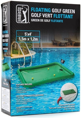 PGA Tour Golf 5’ x 4’ Pool Chipping Float Cup flag 3 Dimpled Foam Balls Floater - Picture 7 of 7
