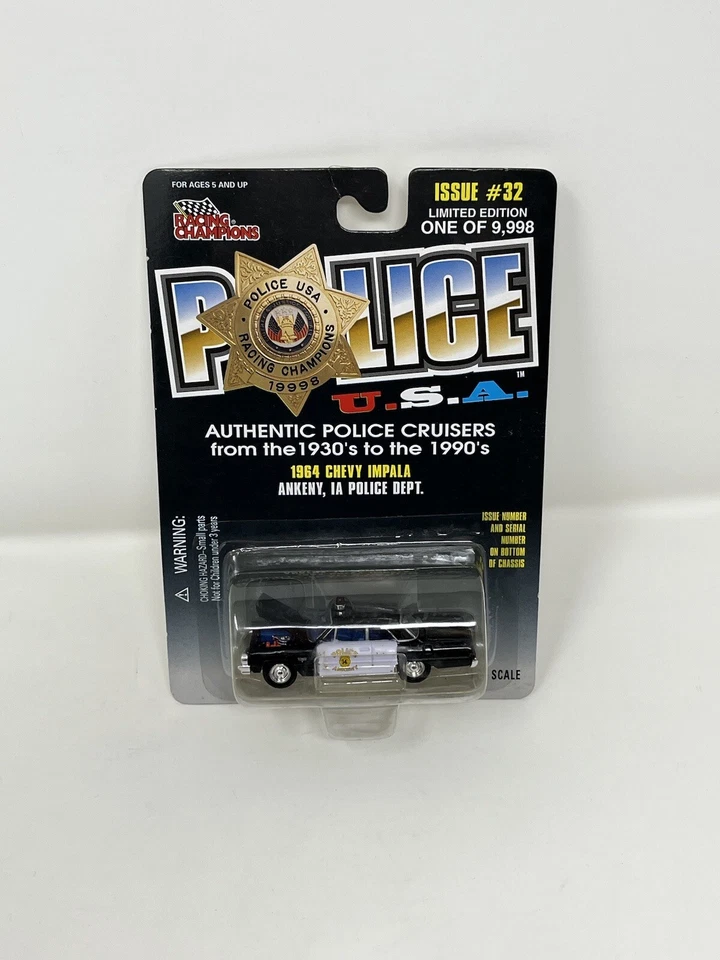 ГОНОЧНЫЕ ЧЕМПИОНЫ ПОЛИЦИЯ США 1964 CHEVY IMPALA ANKENY, IA #32 - Изображение 3 из 4