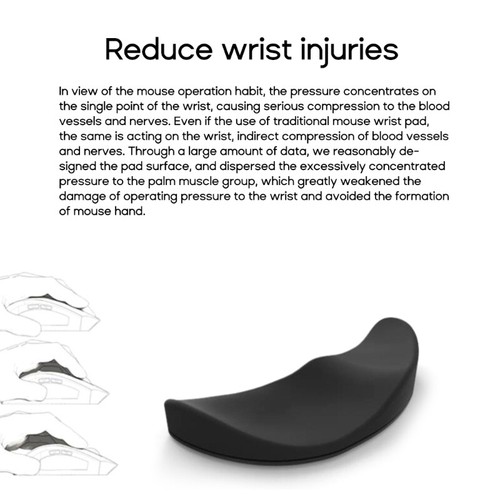 Silicone Mousepad Hand Wrist Rest Support Mat for Office Gaming Mouse - Afbeelding 2 van 11
