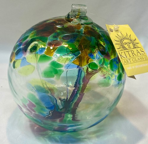 Kitras Kunstglas Baum der Verzauberung mundgeblasene Kugel ~ groß 6 Zoll ~ Baum der Familie