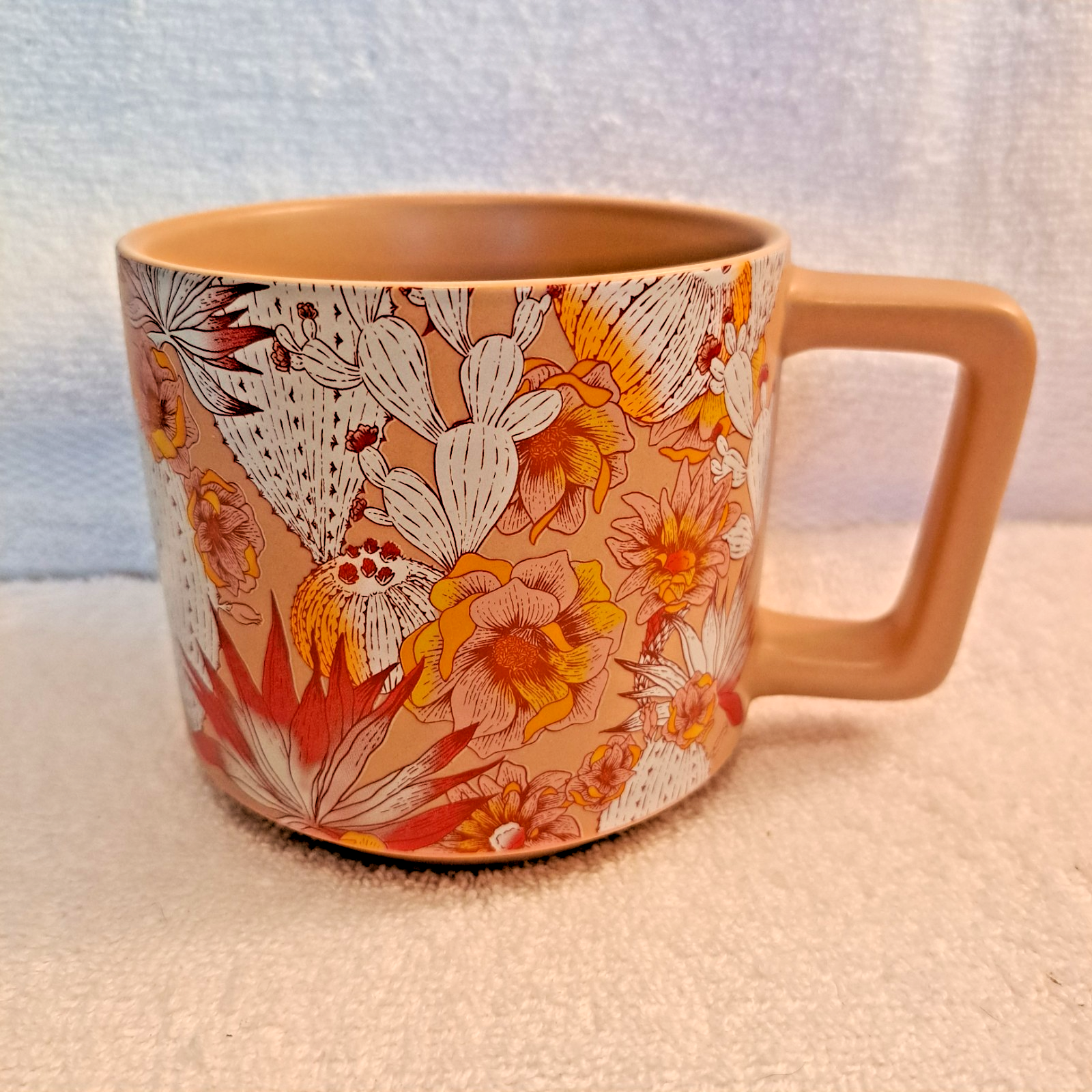 Starbucks Mug  2019 Ceramic Pink Cactus 14oz Stackable