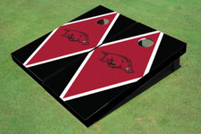 University Of Arkansas Maroon and Black Matching Diamond Cornhole Boards