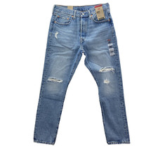 Levi's Jeans Womens 29x28 Blue 501 Skinny High Rise Fitted Distress Grunge Denim