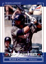 2014 Texas League Top Prospects #9 Kaleb Cowart Adel Georgia GA Baseball Card