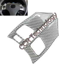 Silver Real Carbon Fiber Steering Button Trim Cover Fits 06-13 IS250 IS350 #A