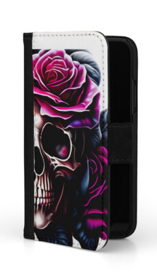 Sunny-Case Klapphülle Flip Case Etui für iphone 11 PRO MAX Pink Skull Nr.748 T