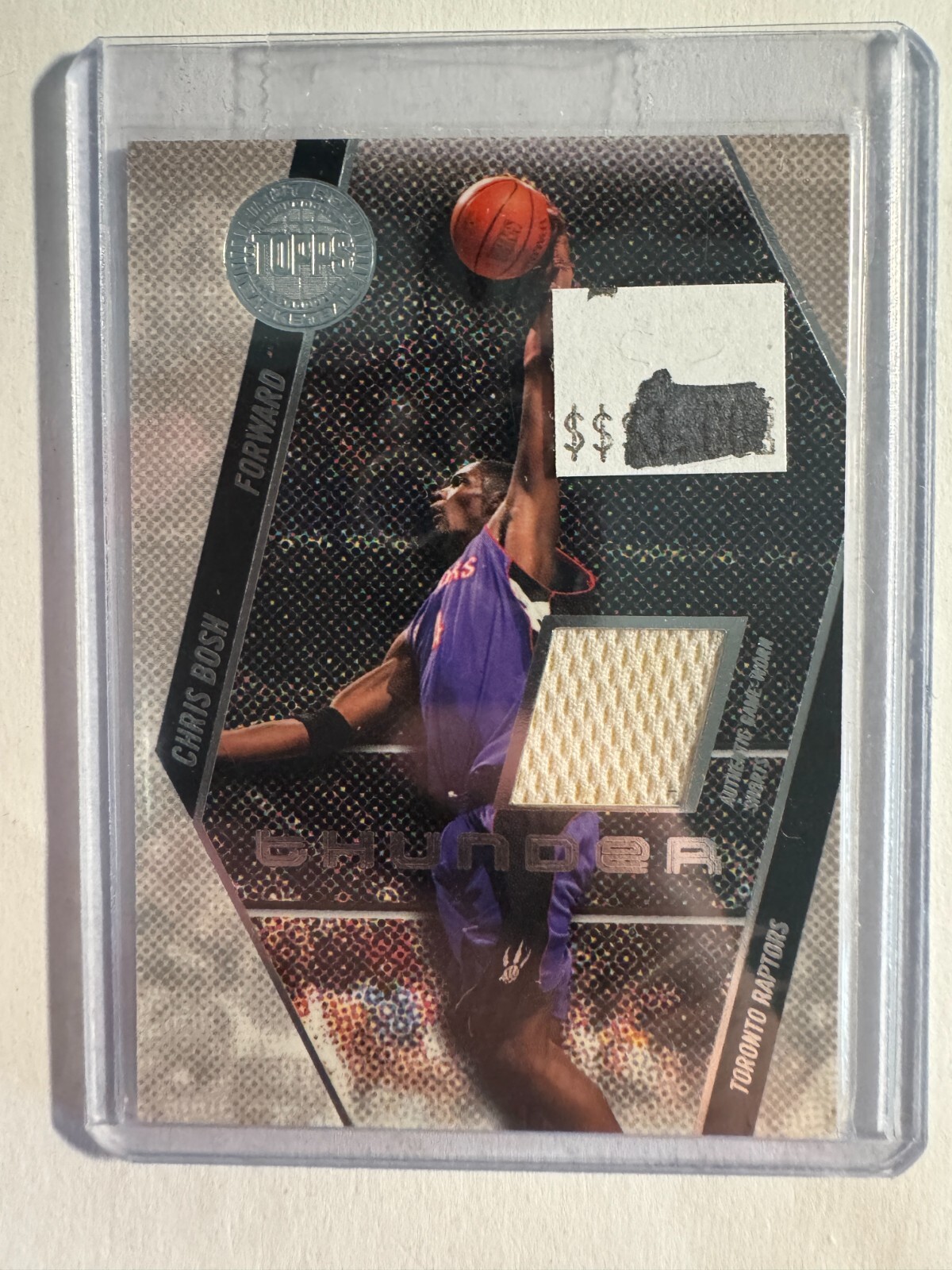 FILA K221 211 2005 06 Topps First Row Thunder Relics #CB Chris Bosh # 200 Jersey