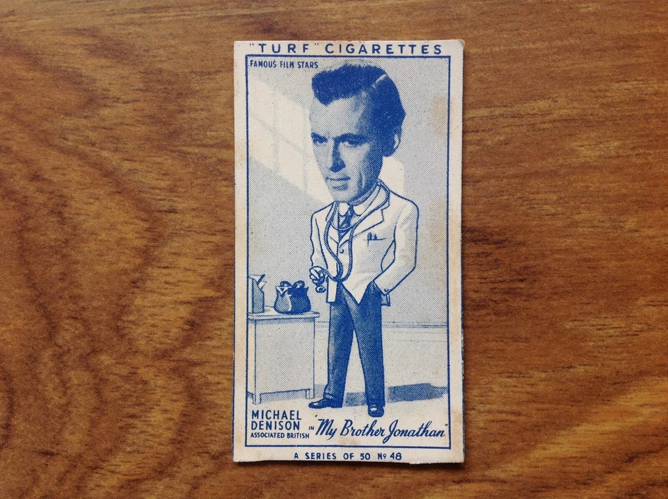 CARRERAS (TURF) - FAMOUS FILM STARS - #48, Michael Denison. Free UK Postage - Image 3 of 3