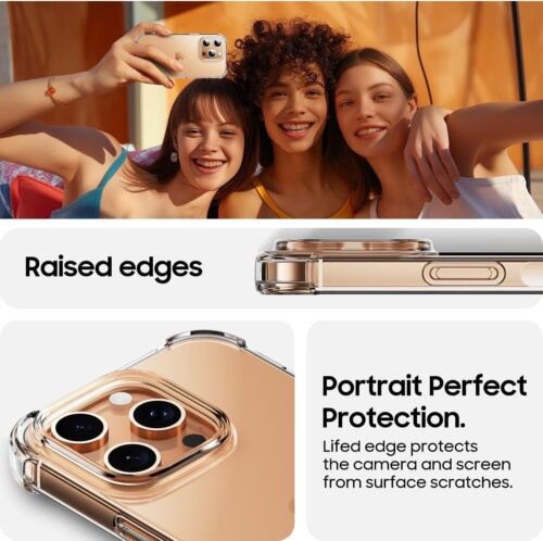 CLEAR Case For iPhone 16 15 14 Pro Max Plus 13 12 11 XR 7 Shockproof Phone Cover - Picture 6 of 13