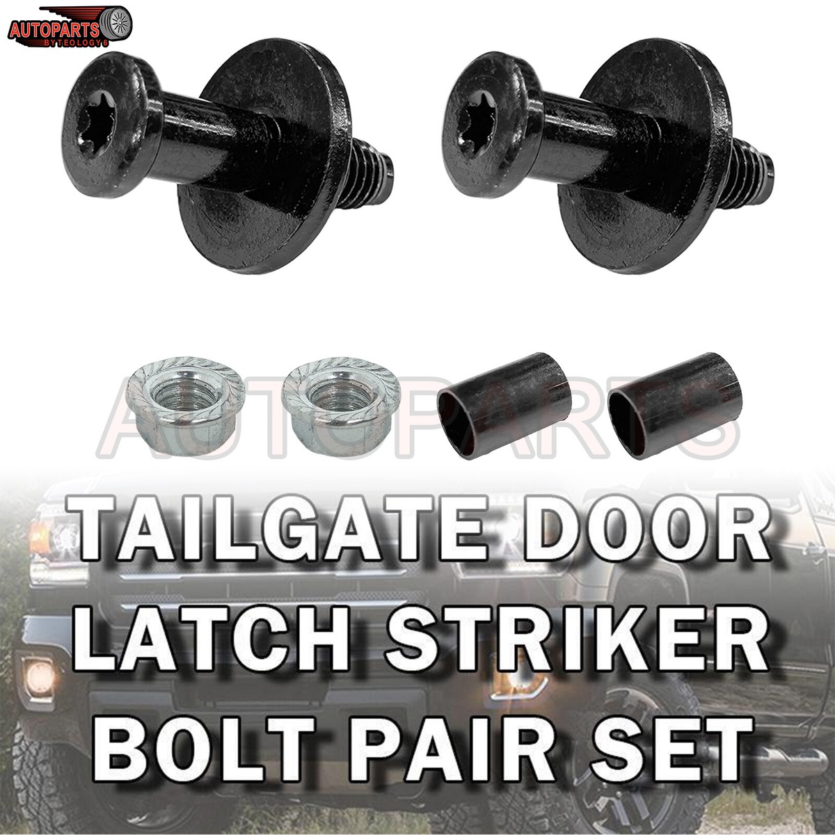 2X Tail Gate Tailgate Latch Striker Bolts For 99-06 Chevy Silverado GMC Sierra E - Foto 6