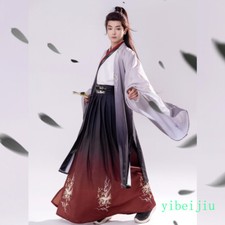 Mens Chinese Style Hanfu Womens Embroidery Ancient Costume Wei Jin Style Cosplay