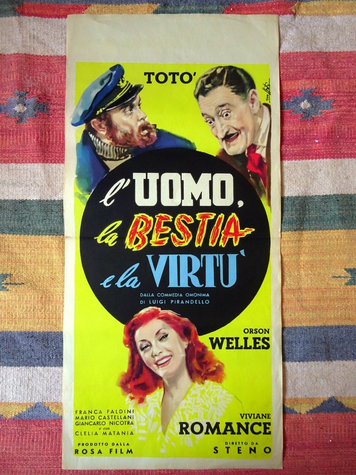 Locandina di L'uomo, la bestia e la virtù (1953)