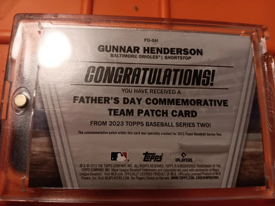 2023 Topps Series 2 - Father's Day Commemorative Team Patches Black #FD-GH... - Image 2 of 4