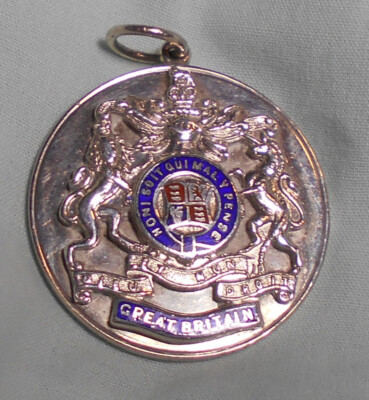 #D633.  STERLING SILVER  SILVER FOB / PENDANT - HONI SOIT QUI MAL Y PENSE