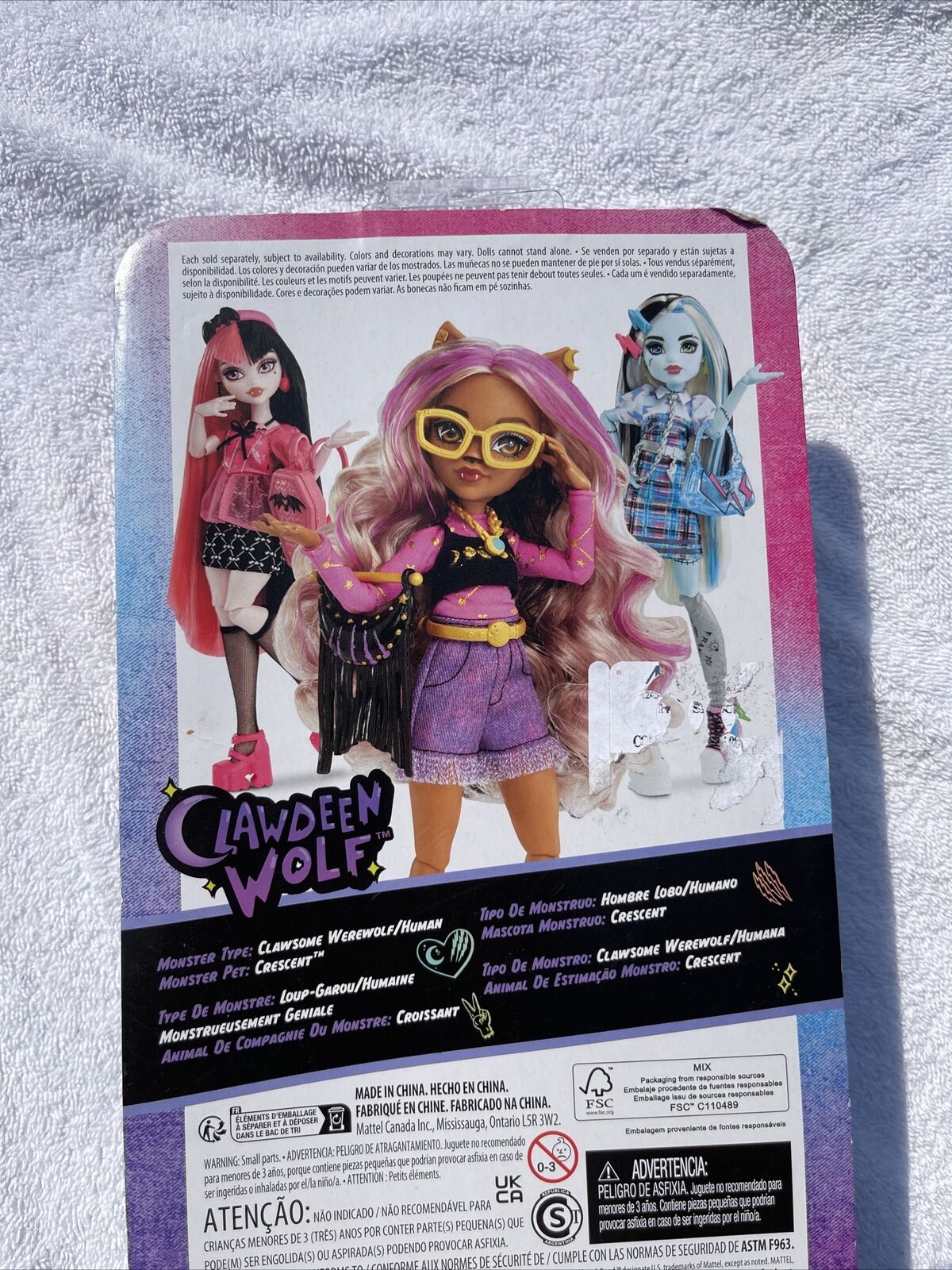 Boneca Mattel Monster High CLAWDEEN's Day Out Budget GC Nova Selada EM MÃOS  194735110582