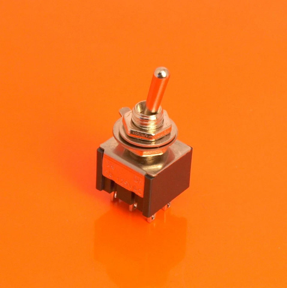 Quality 6 Pin DPDT ON-ON 2 Position Mini Toggle Switch 6A 125V MTS202 Boat Car - Image 4 of 4