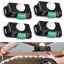 4X 12V 24V PIR Infrared Motion Activated Sensor Detector LED Strip Light Switch