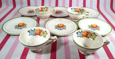 Darling 1940's Westchester by Canonsburg Pottery 10pc Porcelain Child's Tea Set