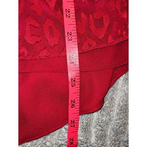 Apt. 9 Lagenlook Tanktop Leopardenmuster ärmellos Surplice Rücken Bluse rot XL - Bild 6 von 7
