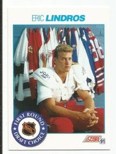 ERIC LINDROS 1991-92 SCORE FIRST ROUND DRAFT CHOICE CARD MINT CONDITION