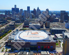 Drone View Of Downtown Detroit Little Caesars Arena LCA Red Wings 8x10 Photo