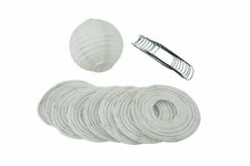 4" Gray / Grey Round Paper Lantern, Even Ribbing, Hanging Decoration 10 Pack 