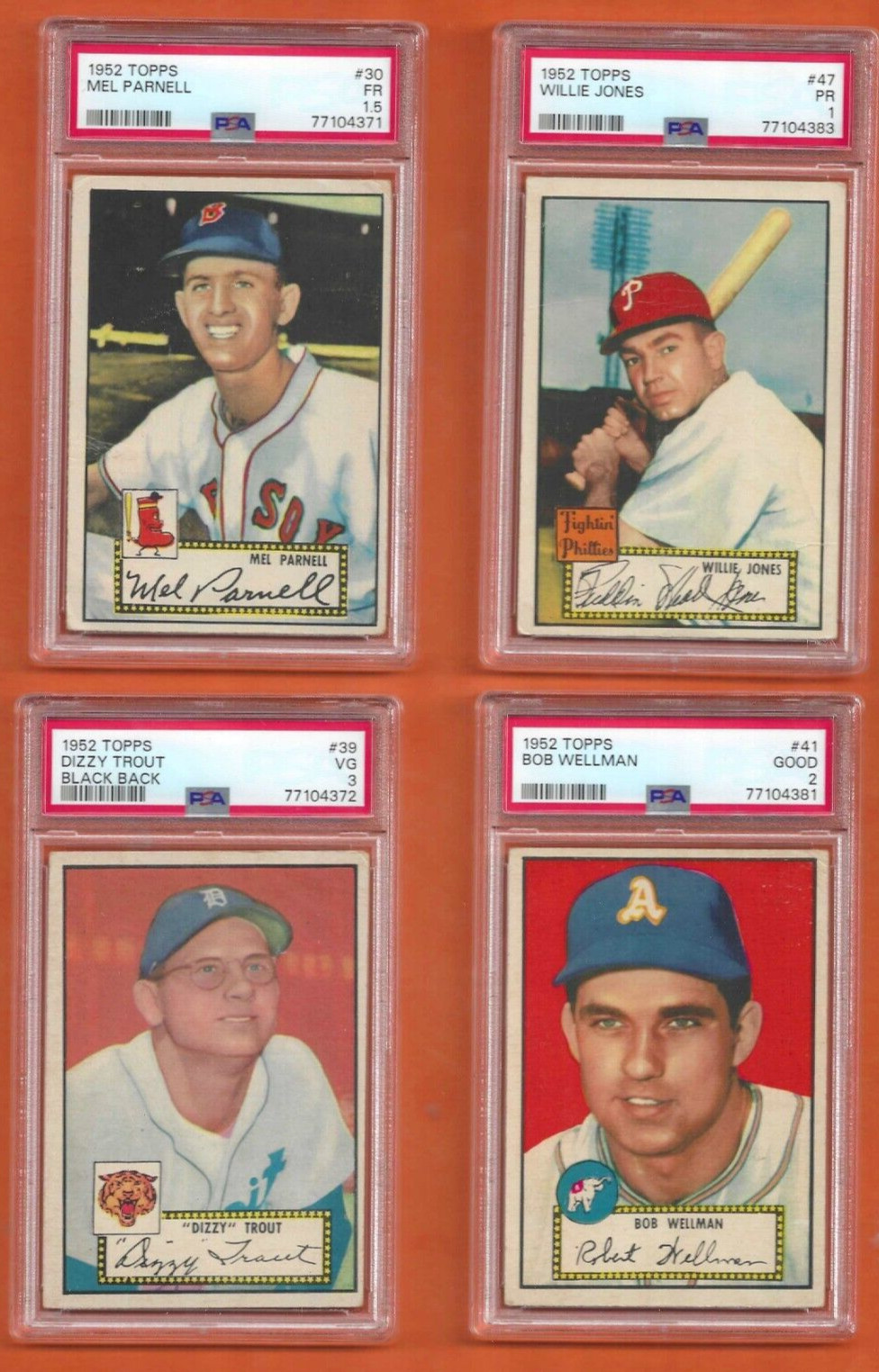 Dizzy Trout #39 1952 Topps Baseball Card Graded PSA 3 - ONE CARD ONLY