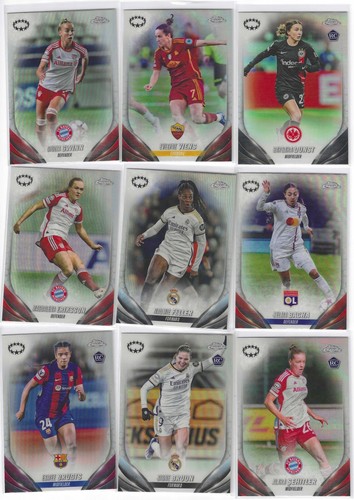 2023-24 TOPPS CHROME WOMENS UEFA CHAMPIONS LEAGUE REFRACTORS LOT (40 CARD) - Picture 3 of 6
