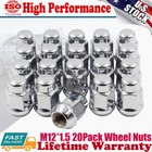 20PC Lug Nuts Bulge Acorn M12*1.5 Chrome Wheel Nut for Ford Fusion Escape Ranger