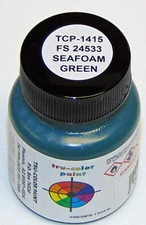 Tru-Color 1415 FS24533 Seafoam Green Interior Solvent Based Acrylic Paint 1oz