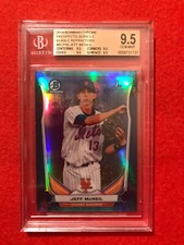 2014 Bowman Chrome Prospects Bubble Refractors Jeff McNeil RC BGS 9.5 GEM MINT