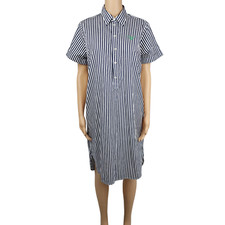 Polo Ralph Lauren Wimbeldon Womens Striped 100% Cotton Shirt Dress Size 2