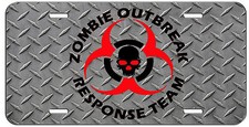 License Plate Zombie Outbreak Response Team Auto Tag
