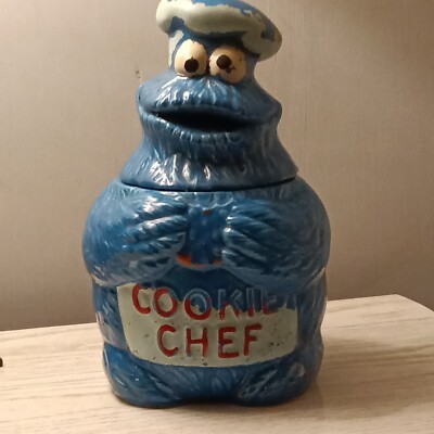 Super Rare Cookie Chef (Cookie Monster) Cookie Jar 1970s Demand Marketing Muppet