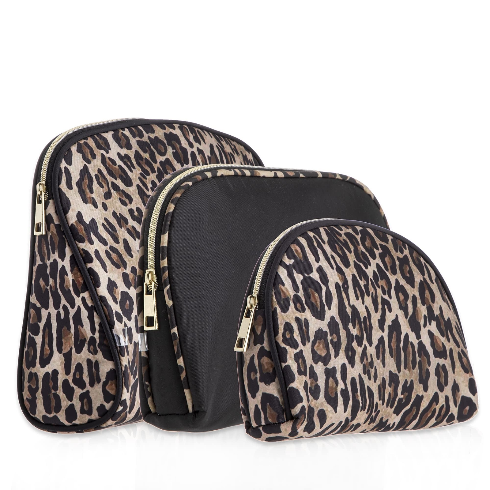 3 Pc Cosmetic Bag Set - Purse Size Makeup & Toiletry Travel Organizer for Women