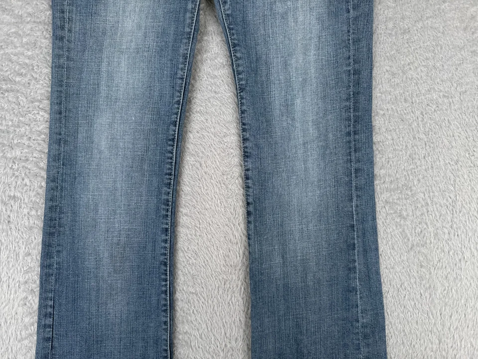 See Thru Soul Jeans Womens 26 Blue Denim Jeans I Am Frankie Boot Cut Low 26x30 - Image 3 of 4