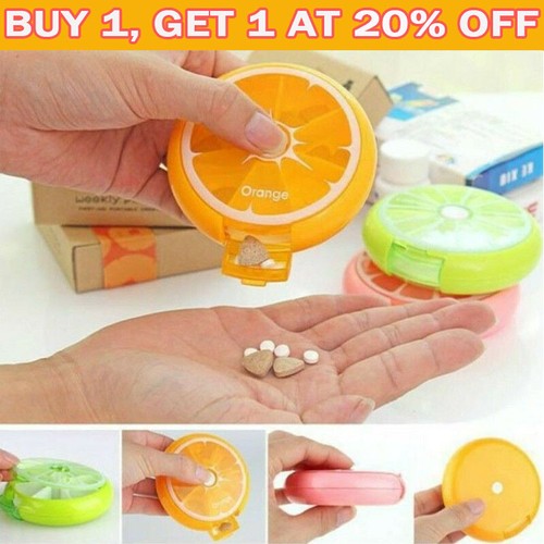 Week & A Day Pill Box Organiser Tablet Medicine Holder Storage 7 Day Circular# + - Afbeelding 1 van 20