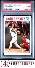 1991 FLEER WORLD SERIES #3 JOSE CANSECO ATHLETICS POP 4 PSA 9