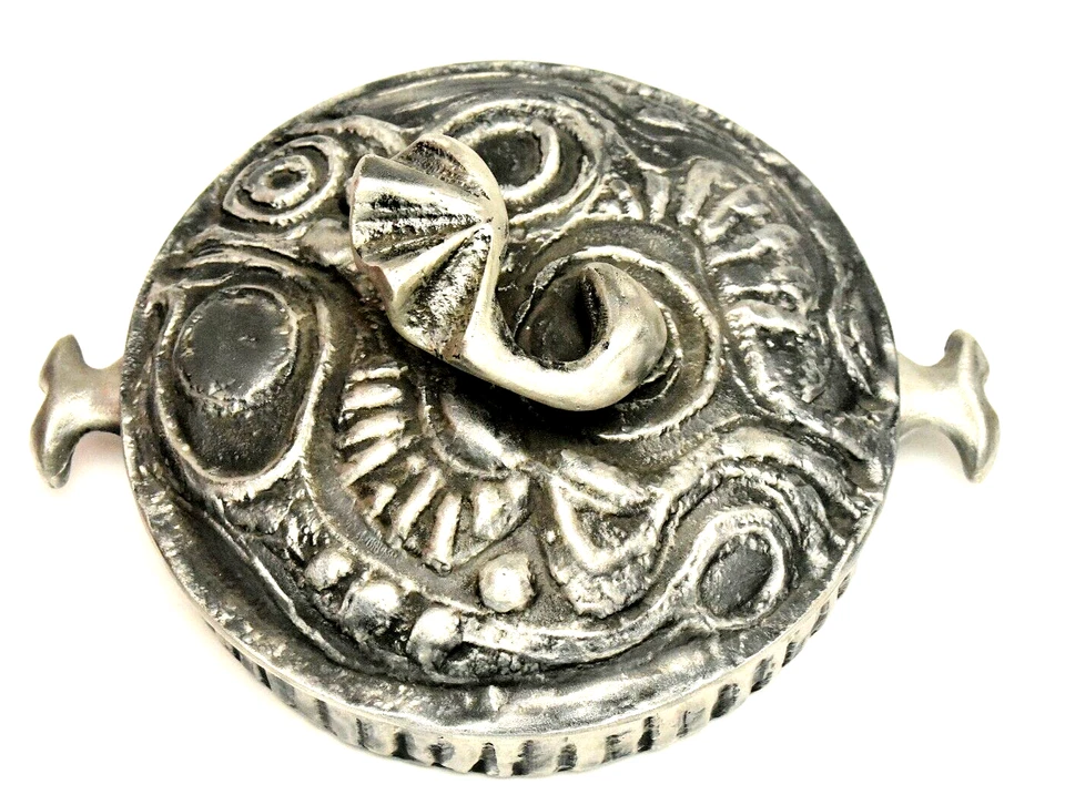 Vintage Don Drumm Mid Century Modern Aluminum Cast 3 Qt Casserole w/Lid - Image 3 of 4