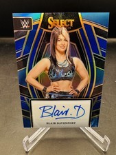 2024 Panini Select WWE #SL-BDV Blair Davenport Signature Blue Prizms #/49