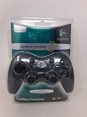 Logitech Cordless Precision Wireless 2.4GHz RF Gamepad Controller Black PS3