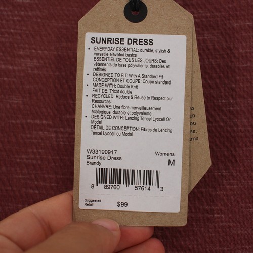 NWT prAna SUNRISE dress Women's Medium Brandy Cowl Neck Double Knit pockets gorp - Picture 4 of 12