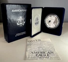 1994-P $1 AMERICAN SILVER PROOF EAGLE w/OGP & COA-Lowest Mintage!