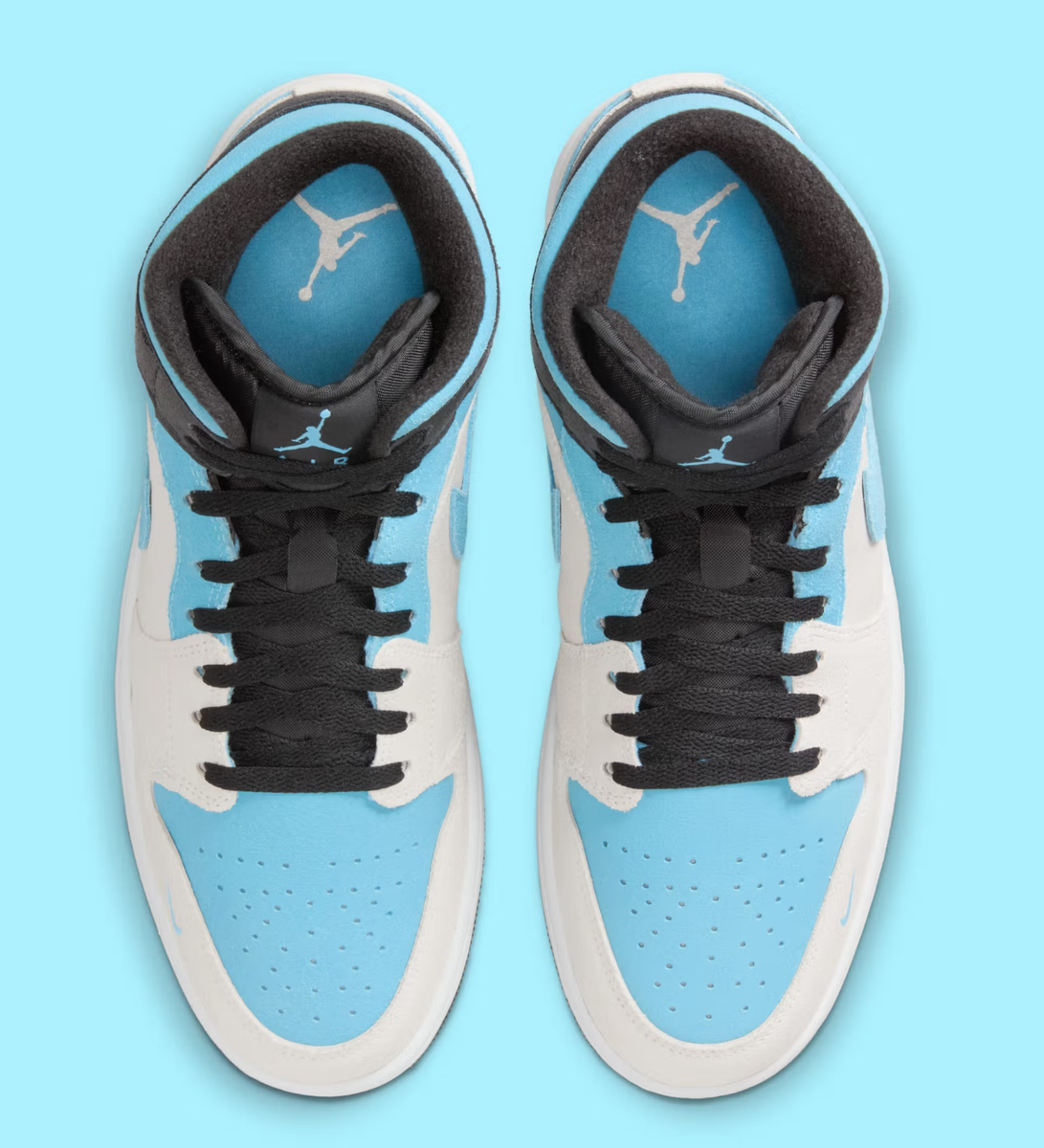 Nike Air Jordan 1 Mid Blue Chill Smoke Grey IM6567-121 Men's Shoes