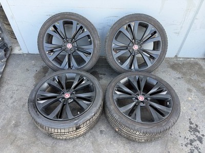 22' INCH RIM WHEEL WHEELS RIMS TIRES SET BLACK JAGUAR F PACE (2017-2023) OEM