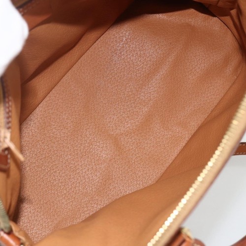 Borsa a mano CELINE Macadam tela pelle PVC 2 vie marrone oro originale LNZ540 - Foto 11 di 24