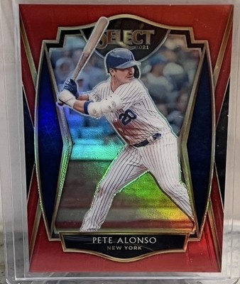 2021 Panini Select Pete Alonso Premier Level Red Prizm /199 #176 Mets
