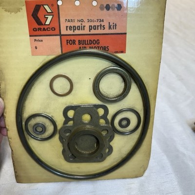 New Graco 206-734, Repair kit for Bulldog air motor Seals And Gaskets